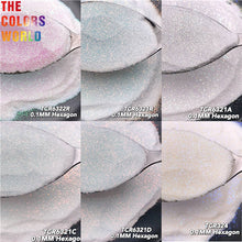 Load image into Gallery viewer, Iridescent Rainbow White Color With Colorful Glitter