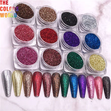 Load image into Gallery viewer, TCT-766 Winter Deep Colour Nails And Hair Glitter Powder Sparkly Metallic Luster Hexagon Winter Decorations Paillette DIY Design