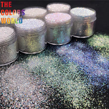 Load image into Gallery viewer, TCT-158 Hexagon Nails Glitter High Brightness White Rainbow Decoration Manicure Nagel Konst ネイル Festival Accessories Supplier