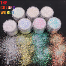 Load image into Gallery viewer, TCT-158 Hexagon Nails Glitter High Brightness White Rainbow Decoration Manicure Nagel Konst ネイル Festival Accessories Supplier
