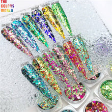 Load image into Gallery viewer, Holographic Chameleon Shift Color Chunky Glitter