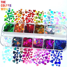 Load image into Gallery viewer, Holographic Heart Shape Valentine's Day Glitter