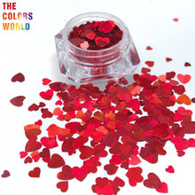 Load image into Gallery viewer, Holographic Heart Shape Valentine's Day Glitter