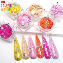 Load image into Gallery viewer, Foil Confeti Mix Chunky Nails Glitter