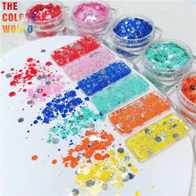 Load image into Gallery viewer, Foil Confeti Mix Chunky Nails Glitter