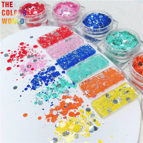 Foil Confeti Mix Chunky Nails Glitter