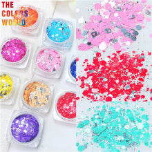 Load image into Gallery viewer, Foil Confeti Mix Chunky Nails Glitter