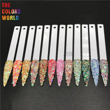 Load image into Gallery viewer, TCT-561 Chunky Rainbow Iridescent Rainbow Sparkle Glitter For Nails Lipstick PBT Material