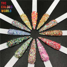 Load image into Gallery viewer, TCT-561 Chunky Rainbow Iridescent Rainbow Sparkle Glitter For Nails Lipstick PBT Material