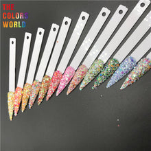 Load image into Gallery viewer, TCT-561 Chunky Rainbow Iridescent Rainbow Sparkle Glitter For Nails Lipstick PBT Material