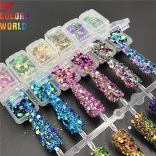 Load image into Gallery viewer, TCT-565 Shinning Chameleon Chunky Nail Glitter Nail Art Decoration 청키 글리터 네일 아트 Tumbler Crafts DIY Manicure Festival Accessories