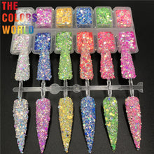 Load image into Gallery viewer, TCT-573 Chunky Nails Glitter Nail Art Decoration Маникюр коренастый Makeup 매니큐어 Tumbler Crafts DIY Manicure Festival Accessories