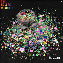 Load image into Gallery viewer, Iridescent Mixed Hexagon Glitter Sequins