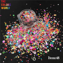 Load image into Gallery viewer, Iridescent Mixed Hexagon Glitter Sequins