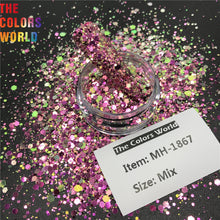Load image into Gallery viewer, TCT-565 Shinning Chameleon Chunky Nail Glitter Nail Art Decoration 청키 글리터 네일 아트 Tumbler Crafts DIY Manicure Festival Accessories
