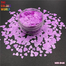 Load image into Gallery viewer, Heart Shape Neon Matte Solvent Resistance Glitter