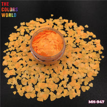 Load image into Gallery viewer, Heart Shape Neon Matte Solvent Resistance Glitter