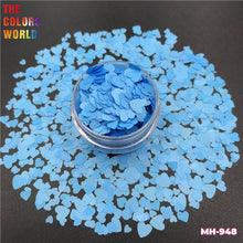 Load image into Gallery viewer, Heart Shape Neon Matte Solvent Resistance Glitter
