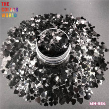 Load image into Gallery viewer, Heart Shape Neon Matte Solvent Resistance Glitter