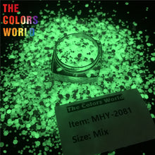 Load image into Gallery viewer, TCT-599 Reflective Flash Glow In Dark Glitter Chunky Nails Glitter Luminous Nail Decoration Crafts Manicure Festival Accessories