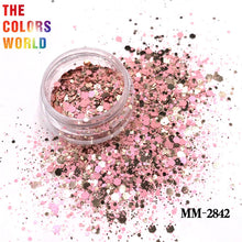 Load image into Gallery viewer, Gold And Pink Colors Nails Glitter
