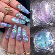 Load image into Gallery viewer, TCT-600 Polarizing Opal Flake Blue Iridescent Confetti Nails Glitter ногти дизайн светящиеся uñas Manicure Festival Accessories