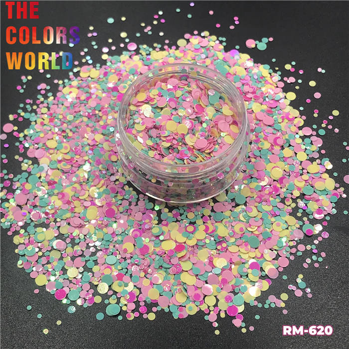 Sugar Colors Candy Round Dot Shape Glitter