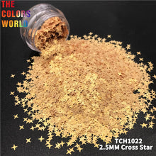 Load image into Gallery viewer, Cross Star Solvent Resistant Shape Glitter