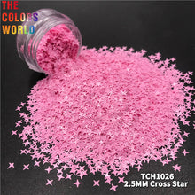Load image into Gallery viewer, Cross Star Solvent Resistant Shape Glitter