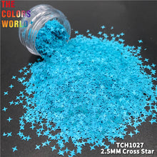 Load image into Gallery viewer, Cross Star Solvent Resistant Shape Glitter