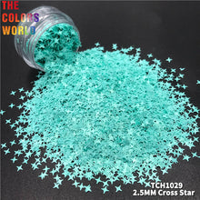 Load image into Gallery viewer, Cross Star Solvent Resistant Shape Glitter