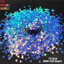 Load image into Gallery viewer, TCT-755 Valentine's Day Iridescent Tail Heart Nail Glitter Decoration Mermaid Manicure