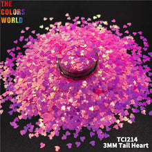 Load image into Gallery viewer, TCT-755 Valentine's Day Iridescent Tail Heart Nail Glitter Decoration Mermaid Manicure