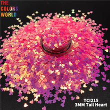 Load image into Gallery viewer, TCT-755 Valentine's Day Iridescent Tail Heart Nail Glitter Decoration Mermaid Manicure