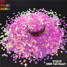 Load image into Gallery viewer, TCT-755 Valentine's Day Iridescent Tail Heart Nail Glitter Decoration Mermaid Manicure
