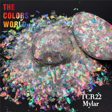 Load image into Gallery viewer, TCT-654 Irregular Mylar Shards Nail Glitter High Brightness White Rainbow Decoration Manicure Festival Accessories Bulk Supplier