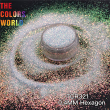 Load image into Gallery viewer, TCT-653 Hexagon Nails Glitter High Brightness White Rainbow Decoration Manicure Nagel Konst ネイル Festival Accessories Supplier