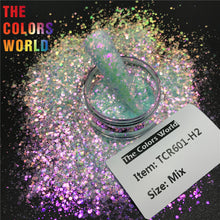 Load image into Gallery viewer, TCT-574 Chunky Iridescent Rainbow Nails Glitter Nail Art Decoration Nail Design Tumbler Crafts DIY Manicure Festival Accessories