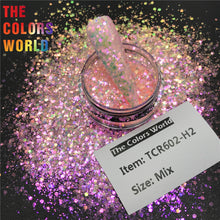 Load image into Gallery viewer, TCT-574 Chunky Iridescent Rainbow Nails Glitter Nail Art Decoration Nail Design Tumbler Crafts DIY Manicure Festival Accessories