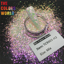 Load image into Gallery viewer, TCT-574 Chunky Iridescent Rainbow Nails Glitter Nail Art Decoration Nail Design Tumbler Crafts DIY Manicure Festival Accessories