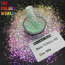 Load image into Gallery viewer, TCT-574 Chunky Iridescent Rainbow Nails Glitter Nail Art Decoration Nail Design Tumbler Crafts DIY Manicure Festival Accessories