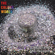 Load image into Gallery viewer, TCT-652 Chunky Nails Glitter High Brightness White Rainbow Decoration Nagel ネイル Manicure DIY Festival Accessories Bulk Supplier
