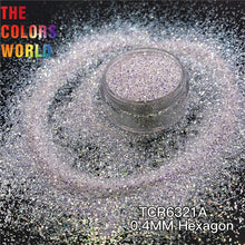 Load image into Gallery viewer, TCT-653 Hexagon Nails Glitter High Brightness White Rainbow Decoration Manicure Nagel Konst ネイル Festival Accessories Supplier