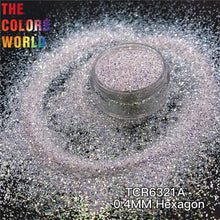 Load image into Gallery viewer, TCT-158 Hexagon Nails Glitter High Brightness White Rainbow Decoration Manicure Nagel Konst ネイル Festival Accessories Supplier