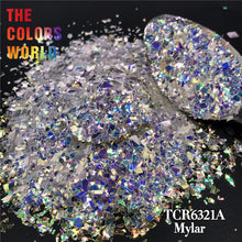 Load image into Gallery viewer, TCT-654 Irregular Mylar Shards Nail Glitter High Brightness White Rainbow Decoration Manicure Festival Accessories Bulk Supplier