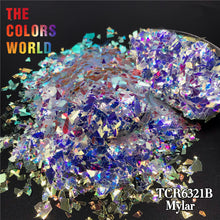 Load image into Gallery viewer, TCT-654 Irregular Mylar Shards Nail Glitter High Brightness White Rainbow Decoration Manicure Festival Accessories Bulk Supplier