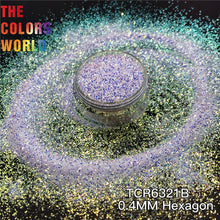 Load image into Gallery viewer, TCT-653 Hexagon Nails Glitter High Brightness White Rainbow Decoration Manicure Nagel Konst ネイル Festival Accessories Supplier