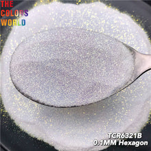 Load image into Gallery viewer, Iridescent Rainbow White Color With Colorful Glitter