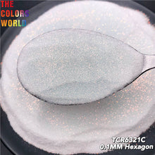 Load image into Gallery viewer, Iridescent Rainbow White Color With Colorful Glitter