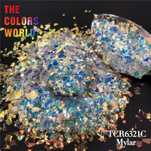 Load image into Gallery viewer, TCT-654 Irregular Mylar Shards Nail Glitter High Brightness White Rainbow Decoration Manicure Festival Accessories Bulk Supplier